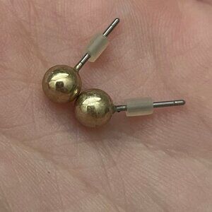3/$10 Small gold ball stud earrings